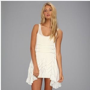Free people cream lace voile dress
